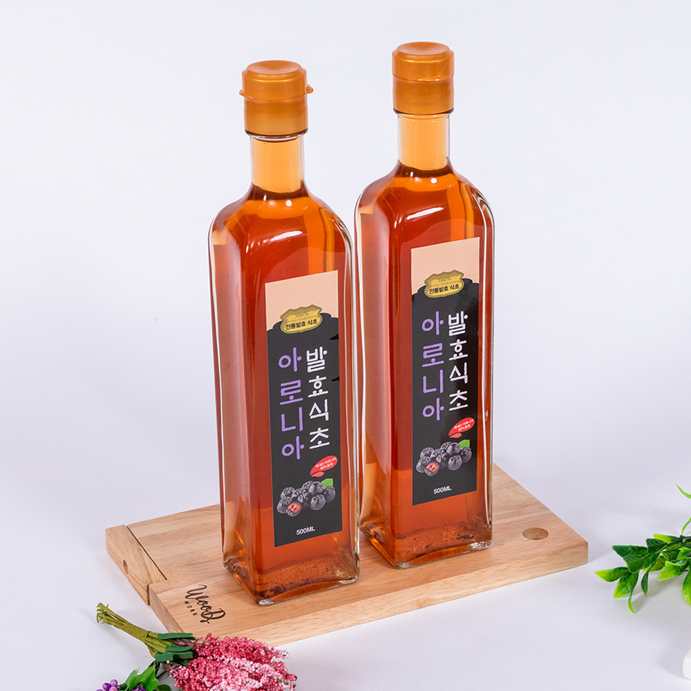 국내산 아로니아로 만든 아로니아 수제 발효 식초 500ml  5년이상숙성