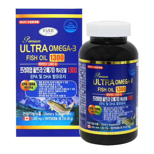 에버그린 프리미엄 울트라 오메가3 1302mg x 180캡슐