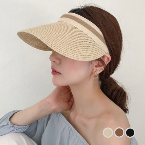 여성 라탄 썬캡